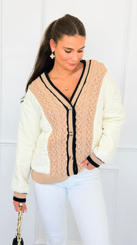 Braided Harmony Button Jacket-160 Jackets-ROUSSEAU-Coastal Bloom Boutique, find the trendiest versions of the popular styles and looks Located in Indialantic, FL