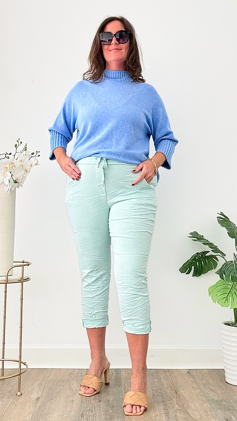 Curvy Love Endures Italian Jogger - Mint-180 Joggers-Yolly-Coastal Bloom Boutique, find the trendiest versions of the popular styles and looks Located in Indialantic, FL