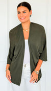 Sunday Italian Modal Cardigan- Olive-150 Cardigan Layers-Italianissimo-Coastal Bloom Boutique, find the trendiest versions of the popular styles and looks Located in Indialantic, FL