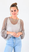 Lightweight Sheer Knit Top-130 Long Sleeve Tops-Gigio-Coastal Bloom Boutique, find the trendiest versions of the popular styles and looks Located in Indialantic, FL