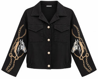 Chain Reaction Equestrian Italian Jacket- Black