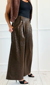 Starlit Italian Flare- Leg Pant- Brown-100 Pants-AZUL MONACO-Coastal Bloom Boutique, find the trendiest versions of the popular styles and looks Located in Indialantic, FL