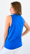 Timeless Essential Tank Top - Royal Blue-100 Sleeveless Tops-Tres Bien-Coastal Bloom Boutique, find the trendiest versions of the popular styles and looks Located in Indialantic, FL