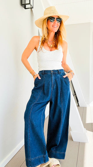 Pleated Wide Leg Pants