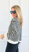 Tied & True Striped Top-130 Long Sleeve Tops-JODIFL-Coastal Bloom Boutique, find the trendiest versions of the popular styles and looks Located in Indialantic, FL