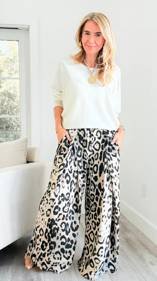Leopard Print Italian Trousers Pant