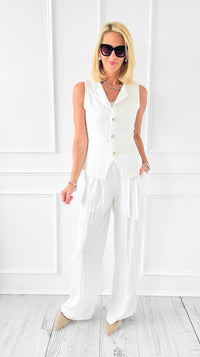 Wanderlight Wide-Leg Pants- Off White-100 Pants-Camellia-Coastal Bloom Boutique, find the trendiest versions of the popular styles and looks Located in Indialantic, FL