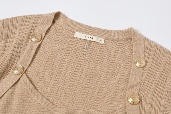 Command Attention Ribbed Top - Beige-130 Long Sleeve Tops-rivir-Coastal Bloom Boutique, find the trendiest versions of the popular styles and looks Located in Indialantic, FL