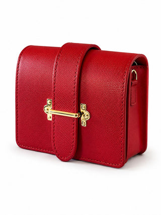 Level Up Italian Leather Crossbody Bag - Red