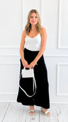 Effortless Waist Italian Pant- Black-100 Pants-SEÑORITA C-Coastal Bloom Boutique, find the trendiest versions of the popular styles and looks Located in Indialantic, FL