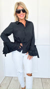 Flamenco Nights Blouse-130 Long Sleeve Tops-Chasing Bandits-Coastal Bloom Boutique, find the trendiest versions of the popular styles and looks Located in Indialantic, FL