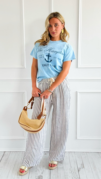 Seashore Stroll Stripe Pants-170 Bottoms-V6-Coastal Bloom Boutique, find the trendiest versions of the popular styles and looks Located in Indialantic, FL