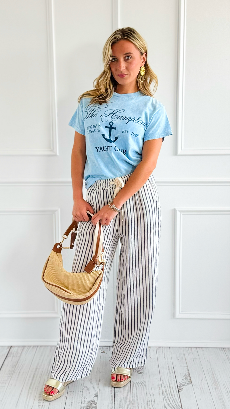 Seashore Stroll Stripe Pants-170 Bottoms-V6-Coastal Bloom Boutique, find the trendiest versions of the popular styles and looks Located in Indialantic, FL