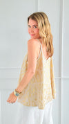 Wild Luxe Italian Relaxed Tank Top-100 Sleeveless Tops-Italianissimo-Coastal Bloom Boutique, find the trendiest versions of the popular styles and looks Located in Indialantic, FL