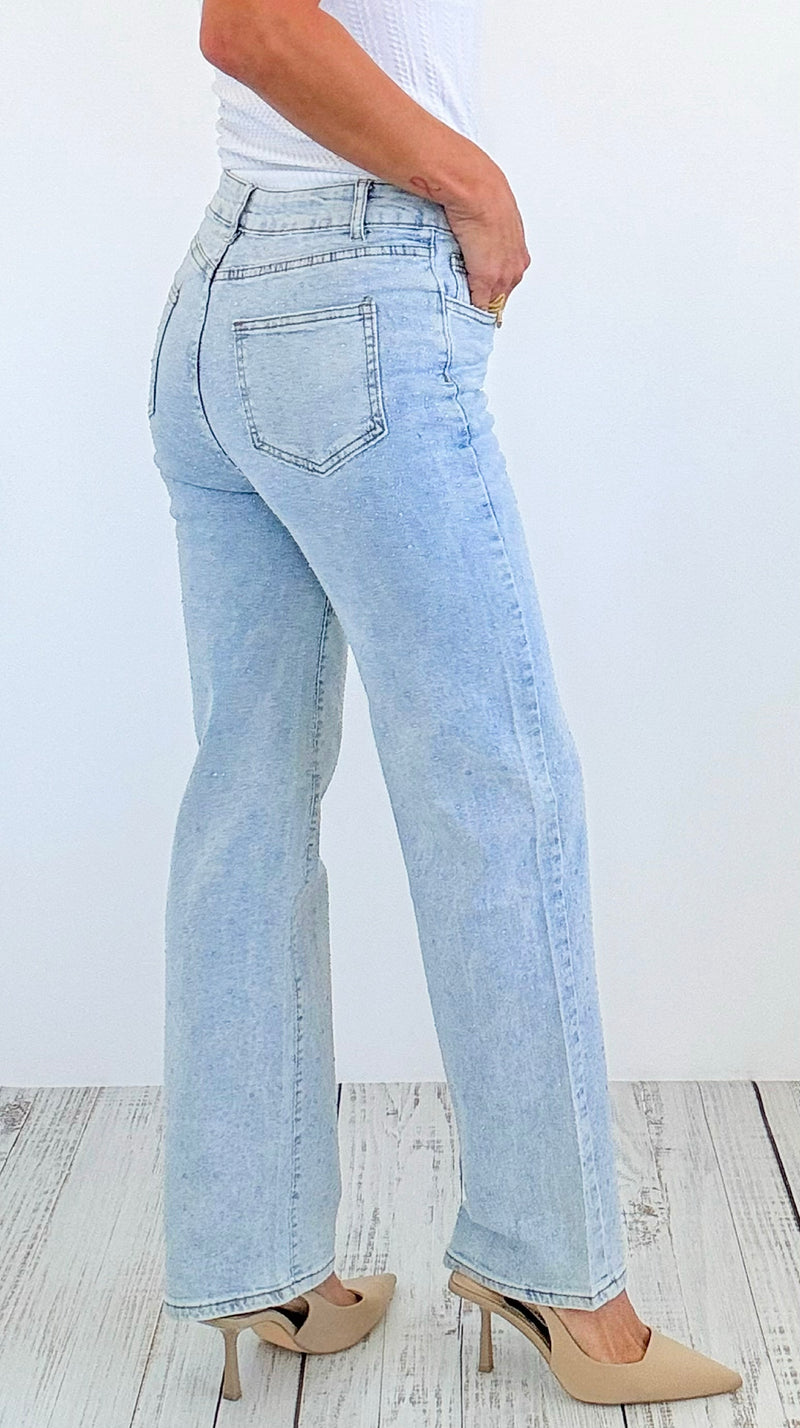 Daydream Vintage Denim Pants-170 Bottoms-KIWI-Coastal Bloom Boutique, find the trendiest versions of the popular styles and looks Located in Indialantic, FL