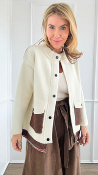 Aspen Chalet Knit Jacket-160 Jackets-Joh Apparel-Coastal Bloom Boutique, find the trendiest versions of the popular styles and looks Located in Indialantic, FL