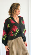 Rose Bloom Button Cardigan-150 Cardigans/Layers-Taelynn-Coastal Bloom Boutique, find the trendiest versions of the popular styles and looks Located in Indialantic, FL