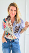 Pre Auth - L'uccello Italian Blouse-110 Long Sleeve Tops-Italianissimo-Coastal Bloom Boutique, find the trendiest versions of the popular styles and looks Located in Indialantic, FL