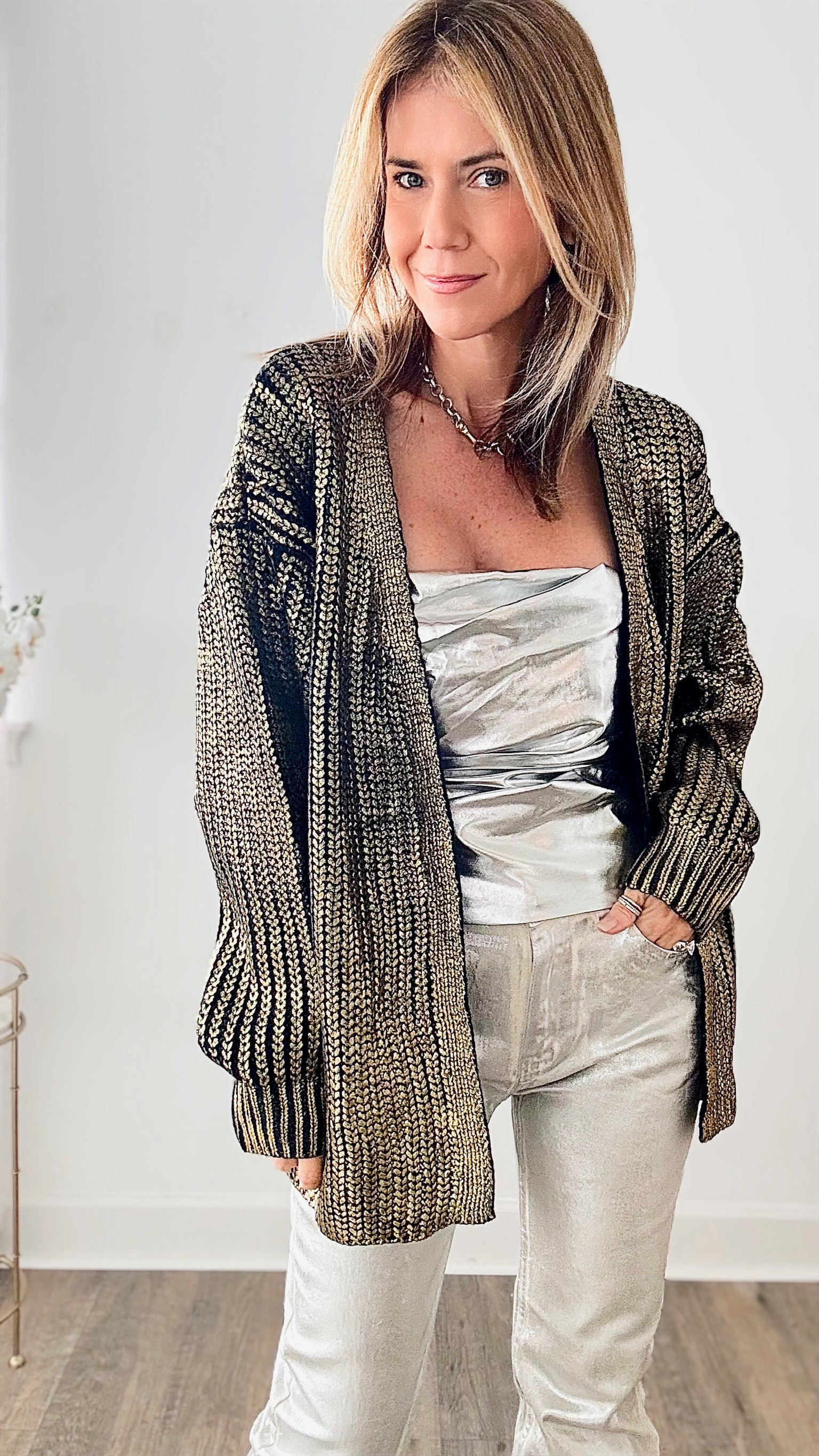 Nightingale Chunky Knit Cardigan - Champagne-150 Cardigans/Layers-BIBI-Coastal Bloom Boutique, find the trendiest versions of the popular styles and looks Located in Indialantic, FL
