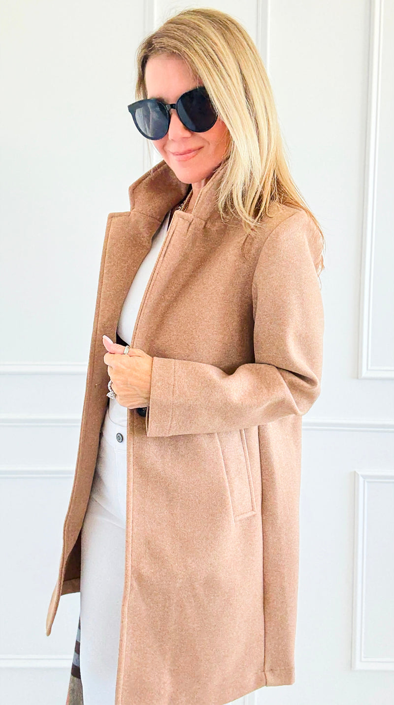 Effortlessly Refined Single Button Coat-160 Jackets-Love Tree Fashion-Coastal Bloom Boutique, find the trendiest versions of the popular styles and looks Located in Indialantic, FL