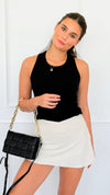 Slit Situation Skort-White Pearl-170 Bottoms/Shorts-RAE MODE-Coastal Bloom Boutique, find the trendiest versions of the popular styles and looks Located in Indialantic, FL
