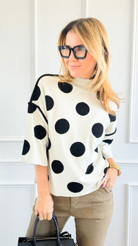 Dot To Dot Sweater-140 Sweaters-Z STUDIO-Coastal Bloom Boutique, find the trendiest versions of the popular styles and looks Located in Indialantic, FL
