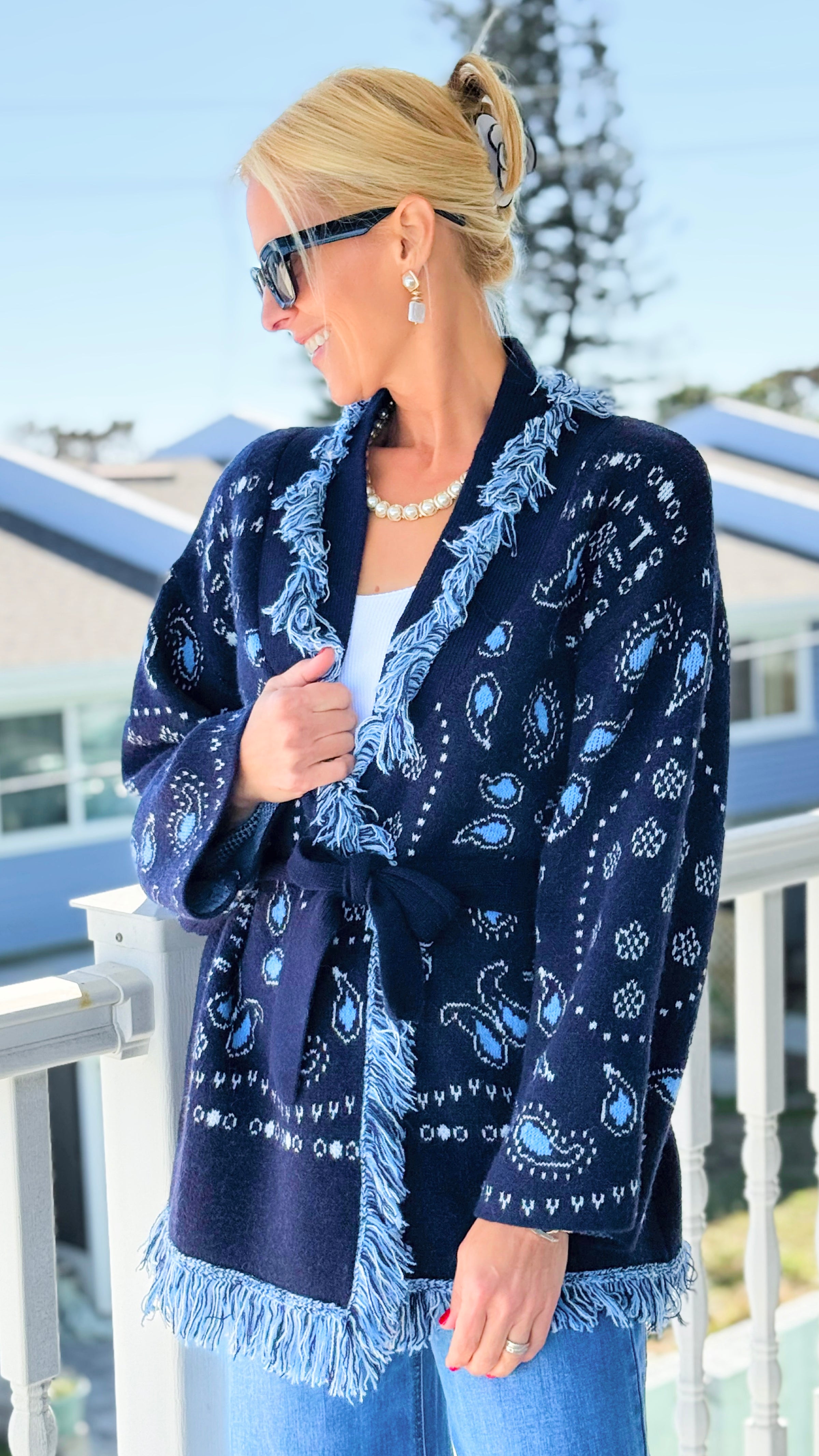 Midnight Canyon Fringe Cardigan