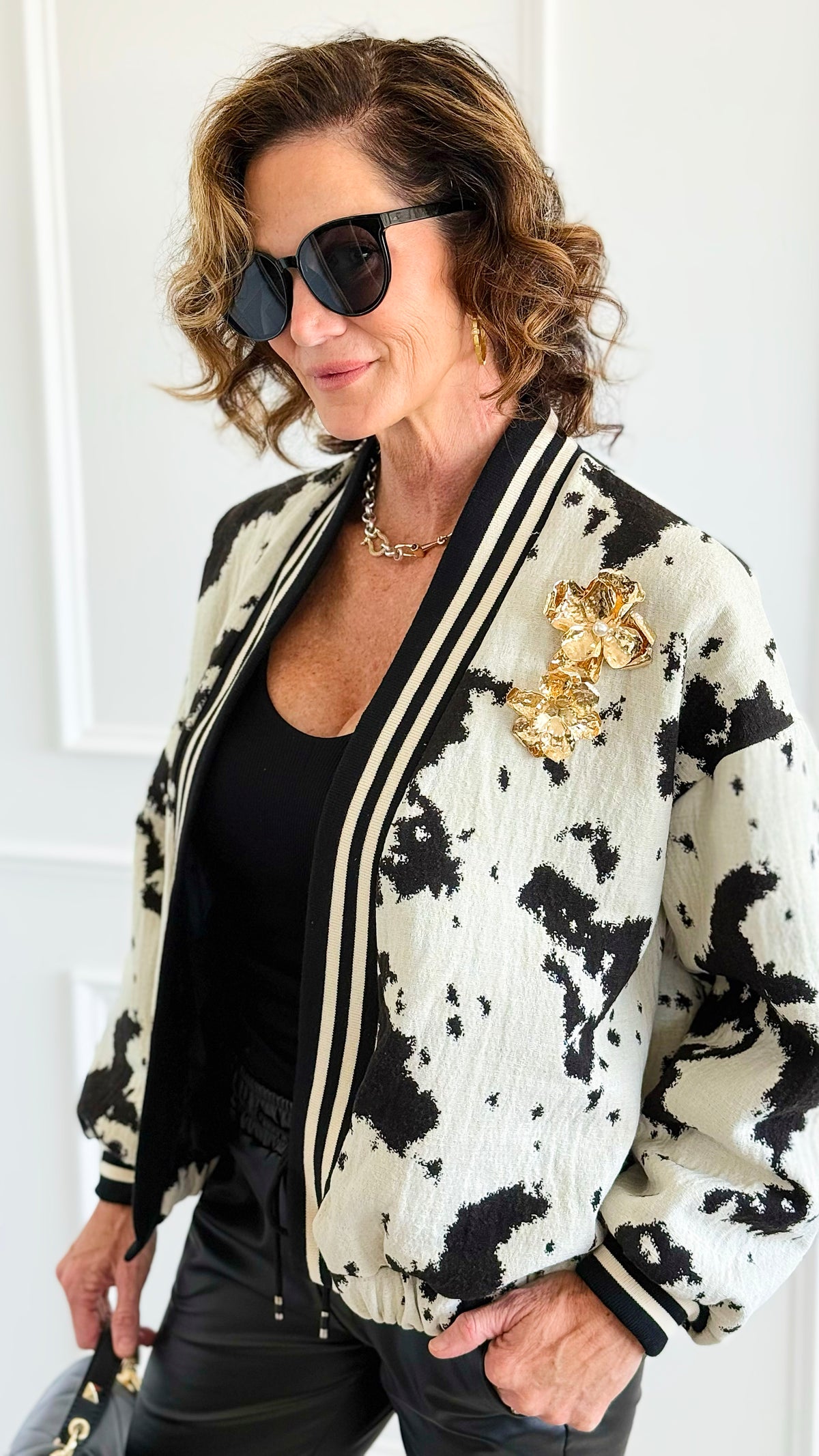 Golden Pearl Italian Jacket-160 Jackets-Mitica & Co-Coastal Bloom Boutique, find the trendiest versions of the popular styles and looks Located in Indialantic, FL