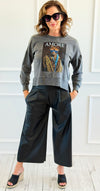 Fashion Feline Italian Sweatshirt-140 Sweaters-AZUL MONACO-Coastal Bloom Boutique, find the trendiest versions of the popular styles and looks Located in Indialantic, FL