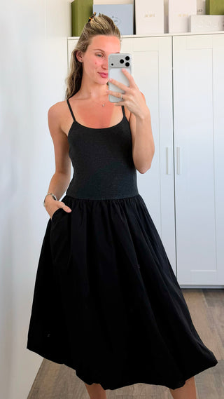 Modern Bubble Dress - Black