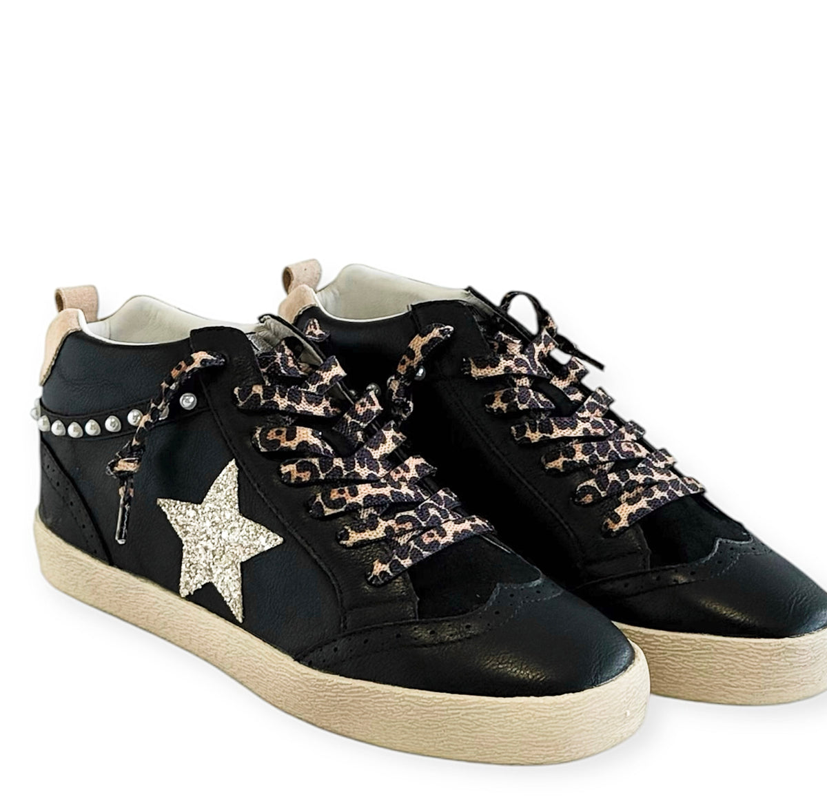 Daisy Studded Star Sneaker-250 Shoes-miracle miles-Coastal Bloom Boutique, find the trendiest versions of the popular styles and looks Located in Indialantic, FL