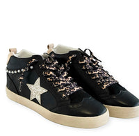 Daisy Studded Star Sneaker-250 Shoes-miracle miles-Coastal Bloom Boutique, find the trendiest versions of the popular styles and looks Located in Indialantic, FL