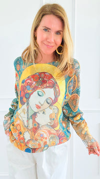 Portrait Of Love Italian St Tropez-140 Sweaters-Italianissimo-Coastal Bloom Boutique, find the trendiest versions of the popular styles and looks Located in Indialantic, FL