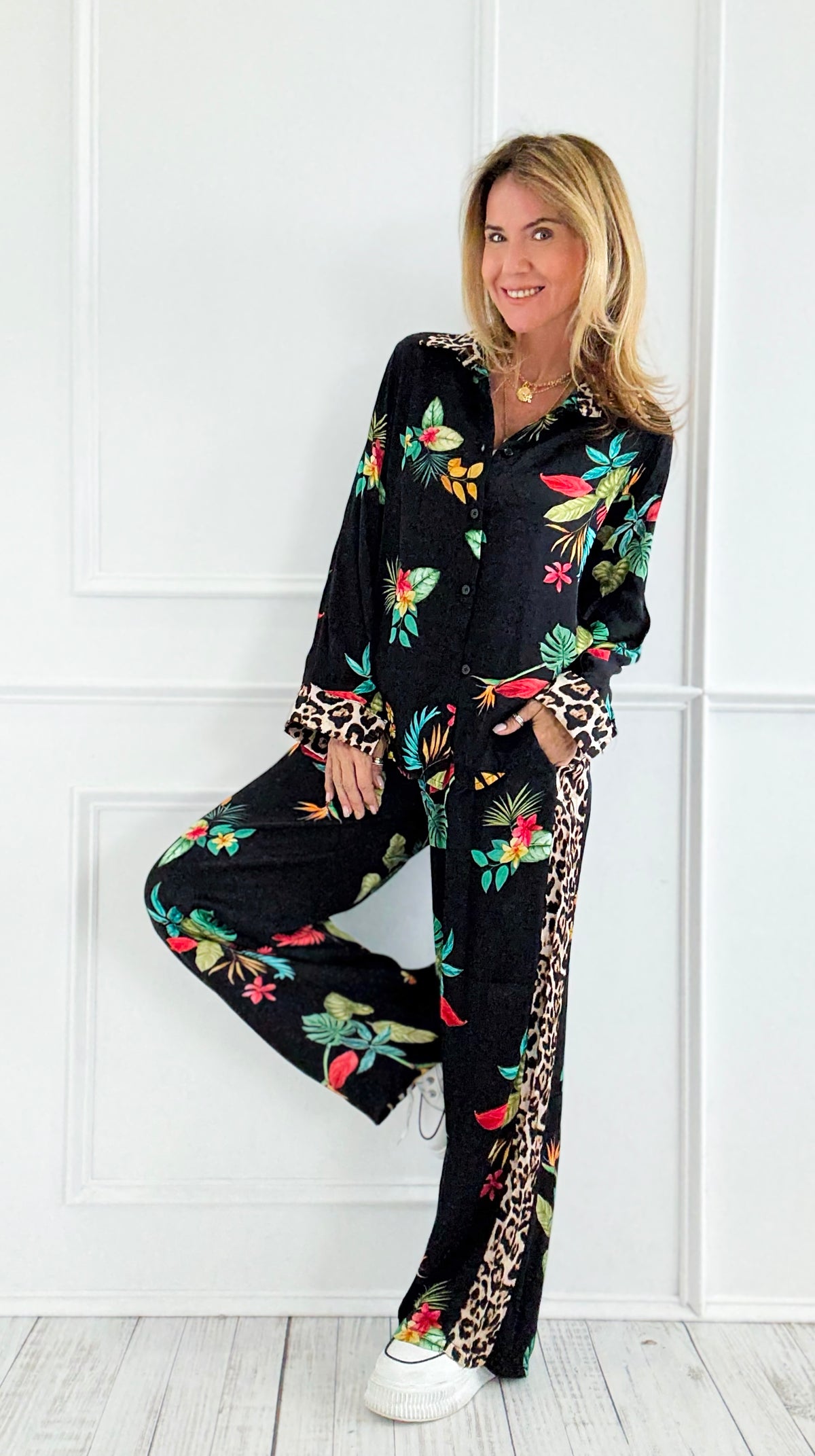 Tropical Elite Italian Set-210 Loungewear/Sets-Mitica & Co-Coastal Bloom Boutique, find the trendiest versions of the popular styles and looks Located in Indialantic, FL