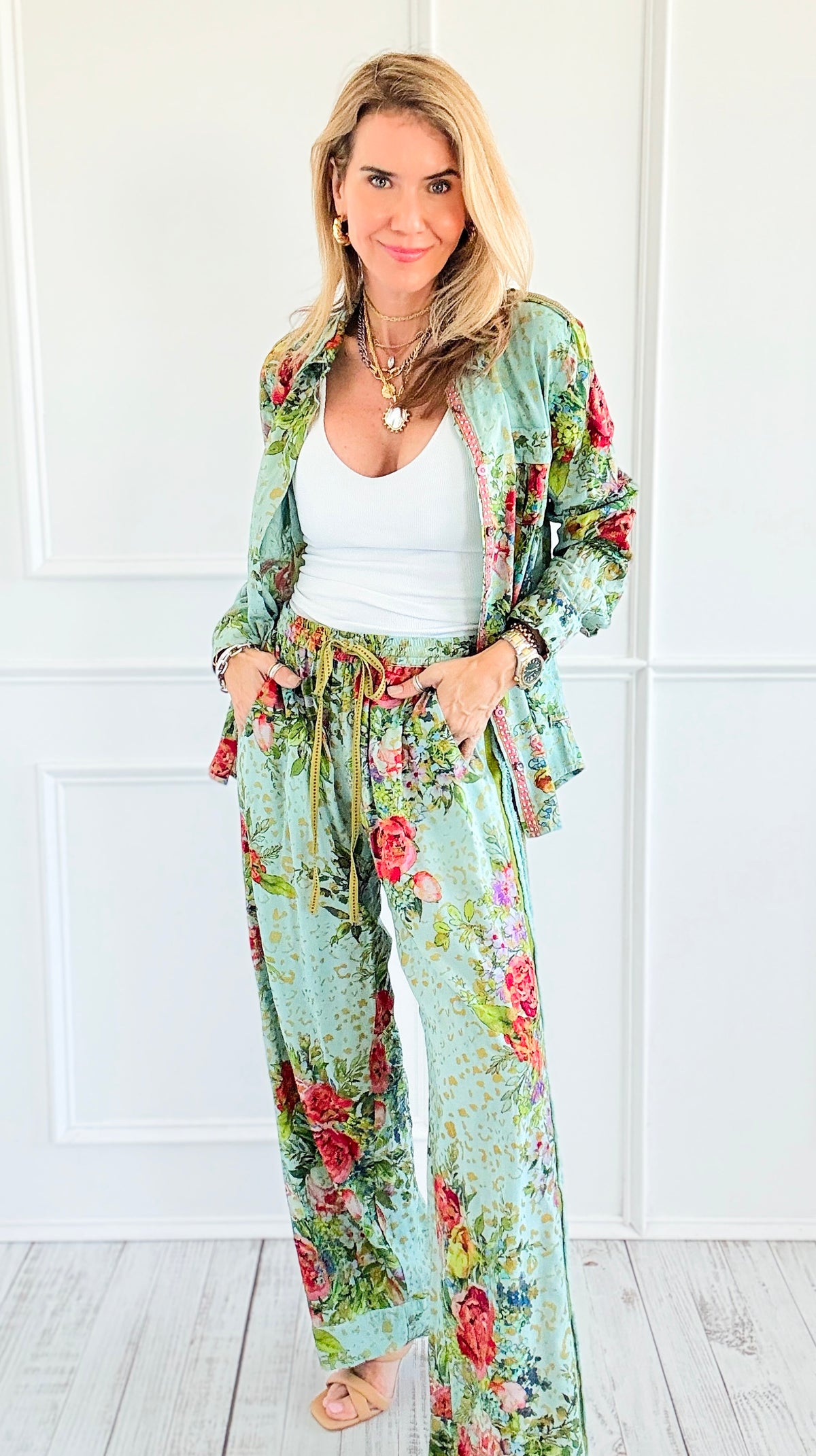 Cordelia Bloom Pants-170 Bottoms-Aratta-Coastal Bloom Boutique, find the trendiest versions of the popular styles and looks Located in Indialantic, FL