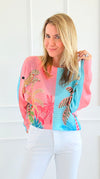 Tropic Pop Italian St Tropez Sweater-140 Sweaters-SORPRESA-Coastal Bloom Boutique, find the trendiest versions of the popular styles and looks Located in Indialantic, FL