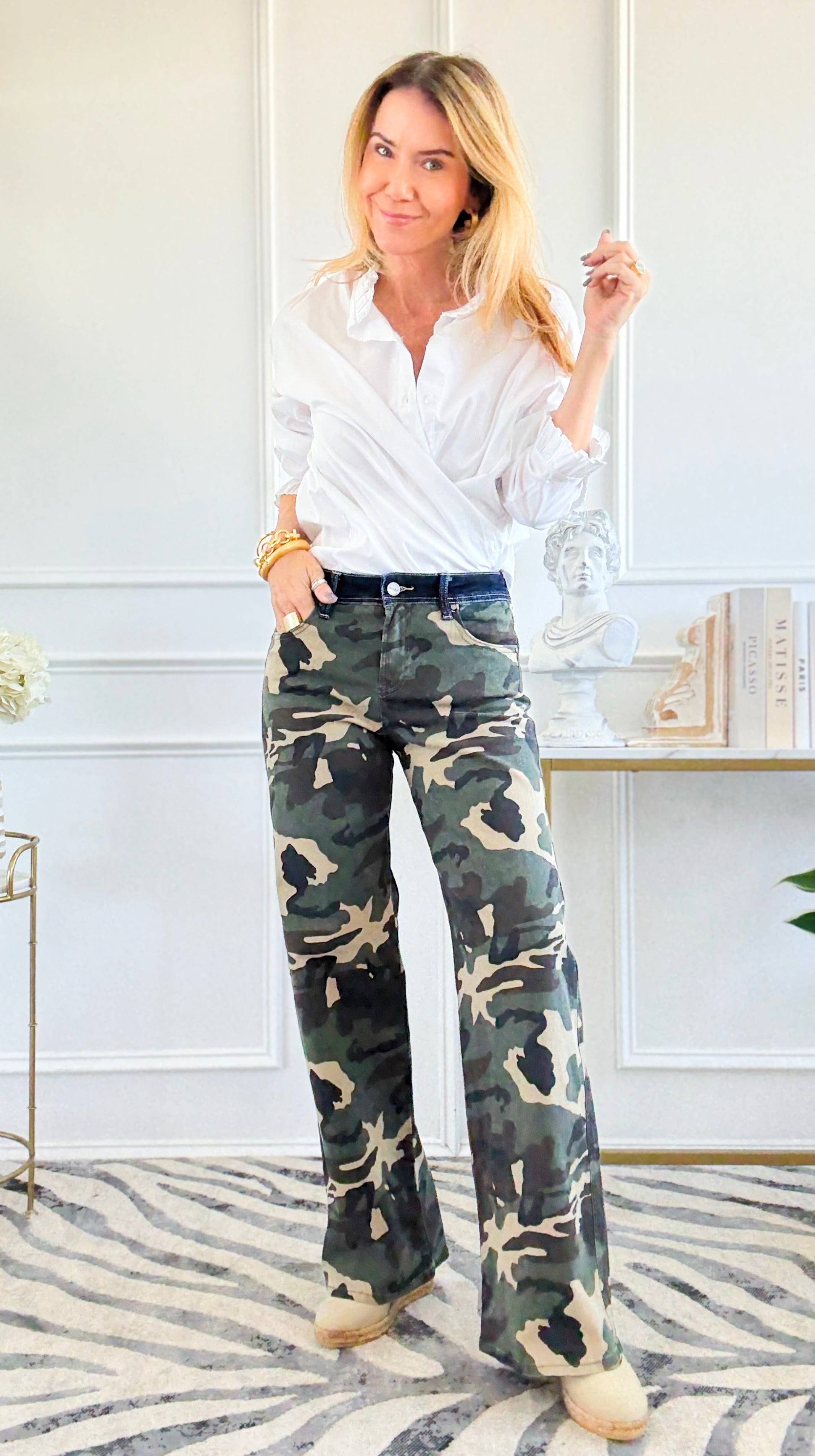 Slouchy Wide Camo Pants