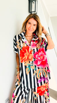Midnight Bouquet Italian Blouse