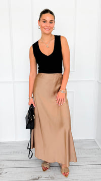 Isabella Italian Skirt- Coco-170 Bottoms-SEE YOU IN ROME-Coastal Bloom Boutique, find the trendiest versions of the popular styles and looks Located in Indialantic, FL