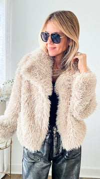 City Slick Faux Fur Coat - Tan-160 Jackets-Love Tree Fashion-Coastal Bloom Boutique, find the trendiest versions of the popular styles and looks Located in Indialantic, FL