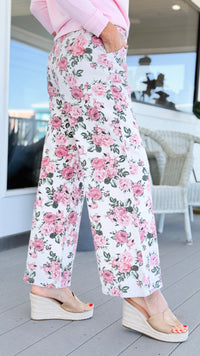 Floral Jacquard Pants