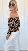 Savannah Chic Off-Shoulder Sweater-140 Sweaters-Aakaa-Coastal Bloom Boutique, find the trendiest versions of the popular styles and looks Located in Indialantic, FL