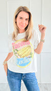 Banana Vibes Italian Graphic tee-110 Short Sleeve Tops-ZR ITALY-Coastal Bloom Boutique, find the trendiest versions of the popular styles and looks Located in Indialantic, FL