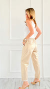 Luxe Layer Italian Jogger- Gold-180 Joggers-SEÑORITA C-Coastal Bloom Boutique, find the trendiest versions of the popular styles and looks Located in Indialantic, FL