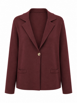 Soft Power Italian Blazer- Merlot