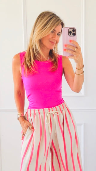 Essential Seamless Tank Top - Neon Hot Pink