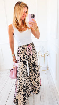 Leopard Energy Italian Pant- Pink