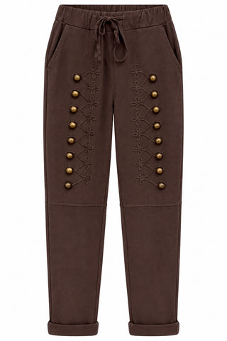 Hooked On You Italian Pant- Brown