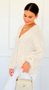 Bisou Knit Italian Cardigan-150 Cardigans/Layers-Italianissimo-Coastal Bloom Boutique, find the trendiest versions of the popular styles and looks Located in Indialantic, FL