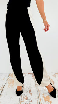 French Terry Color Block Sweatpants-170 Bottoms-Love Poem-Coastal Bloom Boutique, find the trendiest versions of the popular styles and looks Located in Indialantic, FL